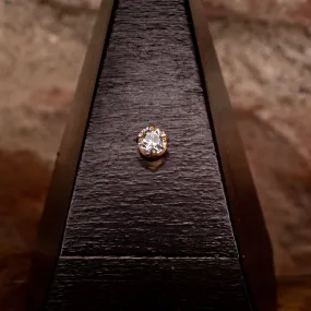 3.5mm Swarovski Crystal in Yellow Gold Prong
