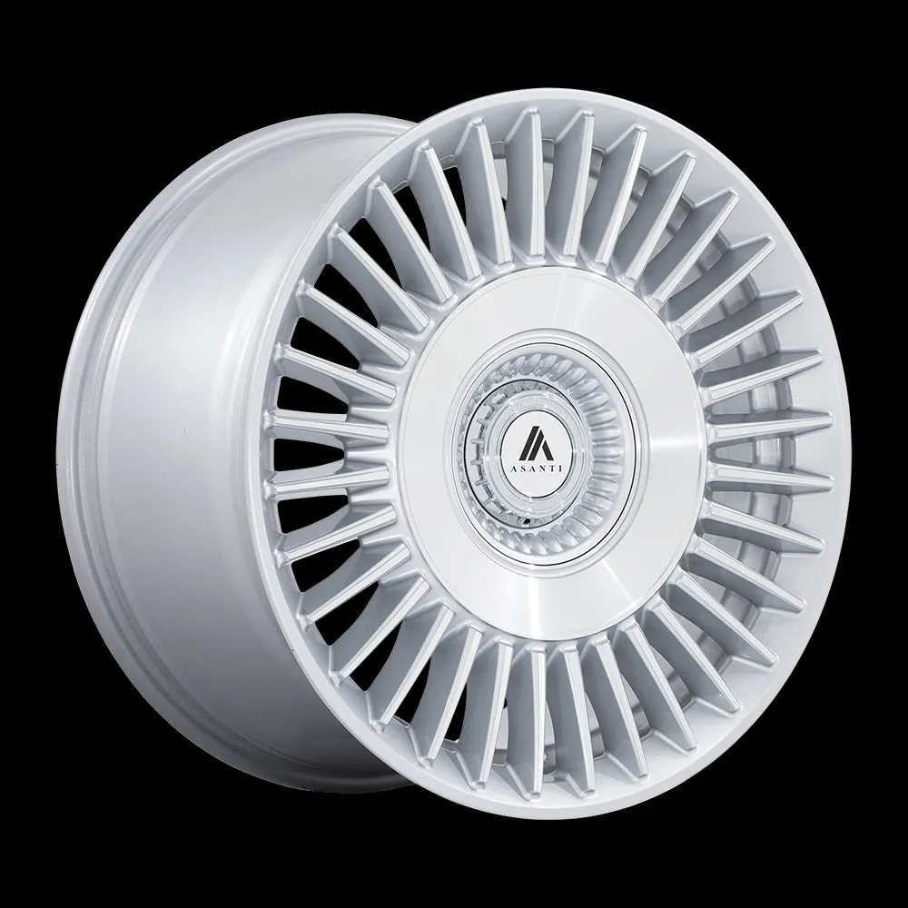 Asanti ABL-40 Tiara 22X9 5X115 5X120 15mm Gloss Silver With Bright Machined Face