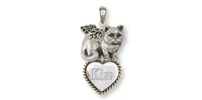 British Shorthair Angel Pendant Jewelry Sterling Silver Handmade Cat Pendant BRS5-ATP