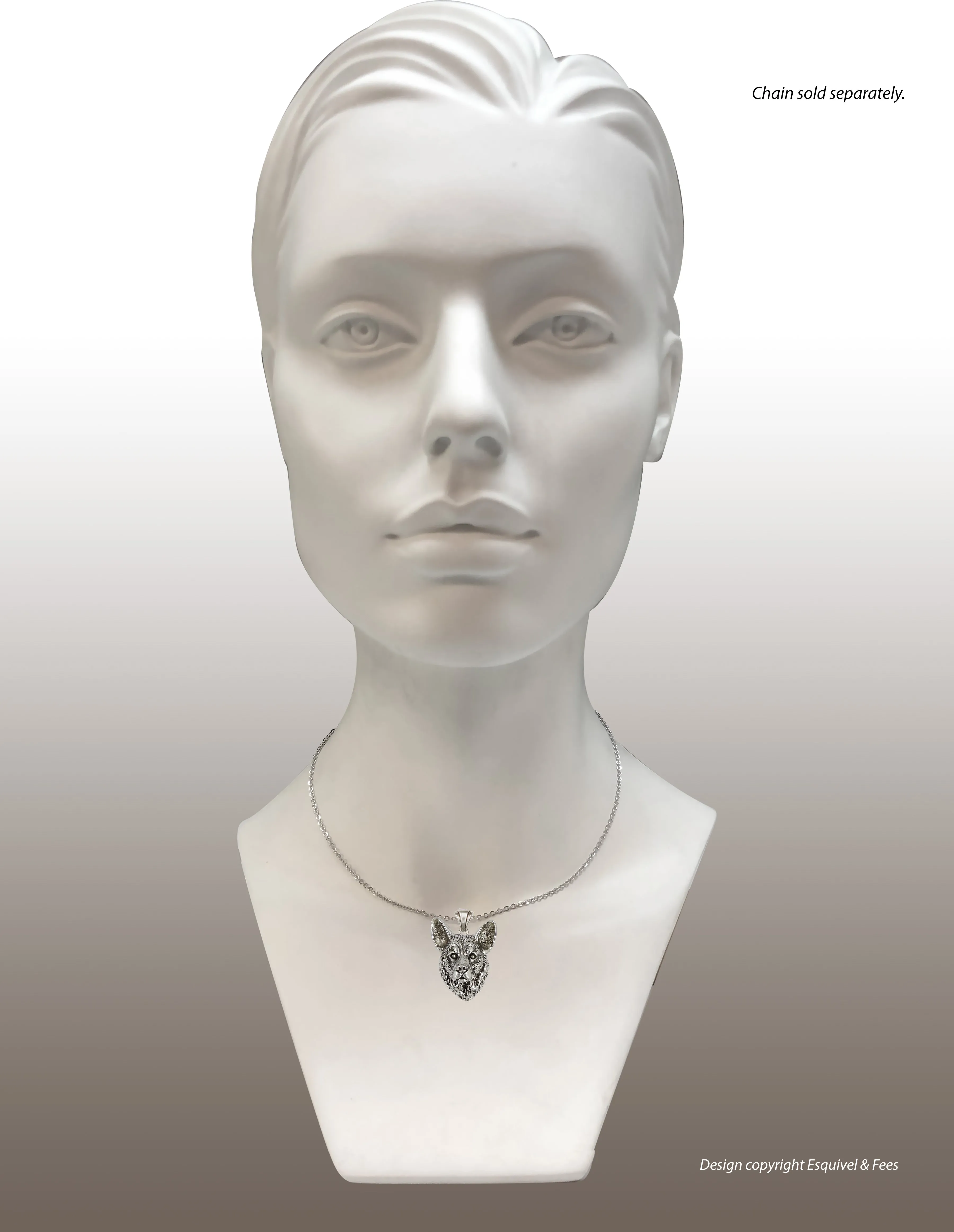 Cattle Dog Pendant Sterling Silver Handmade Australian Cattle Dog Jewelry  CTD2-Pkkk
