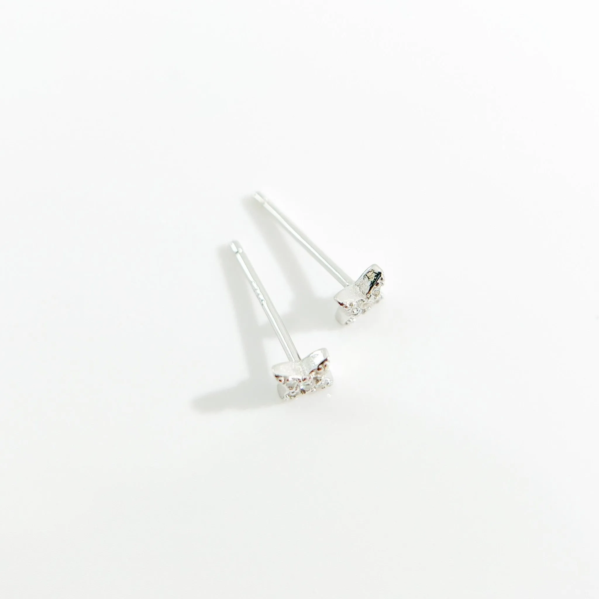 Clear Gem Estrella Studs in Silver