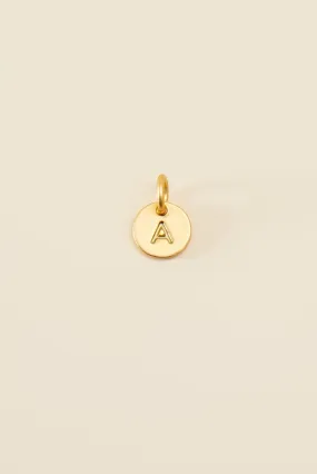 Cove Small Letter Disk Pendant
