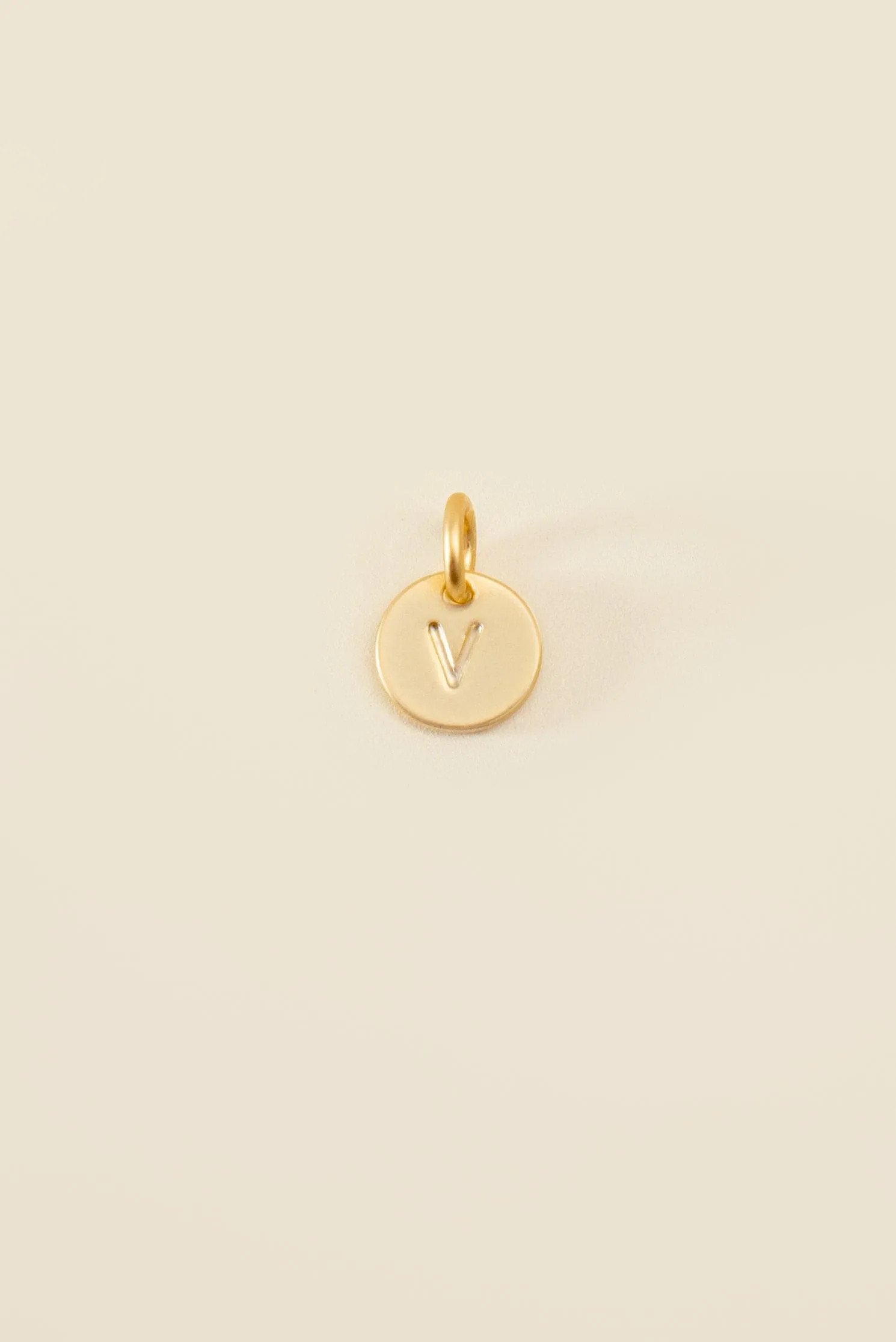 Cove Small Letter Disk Pendant