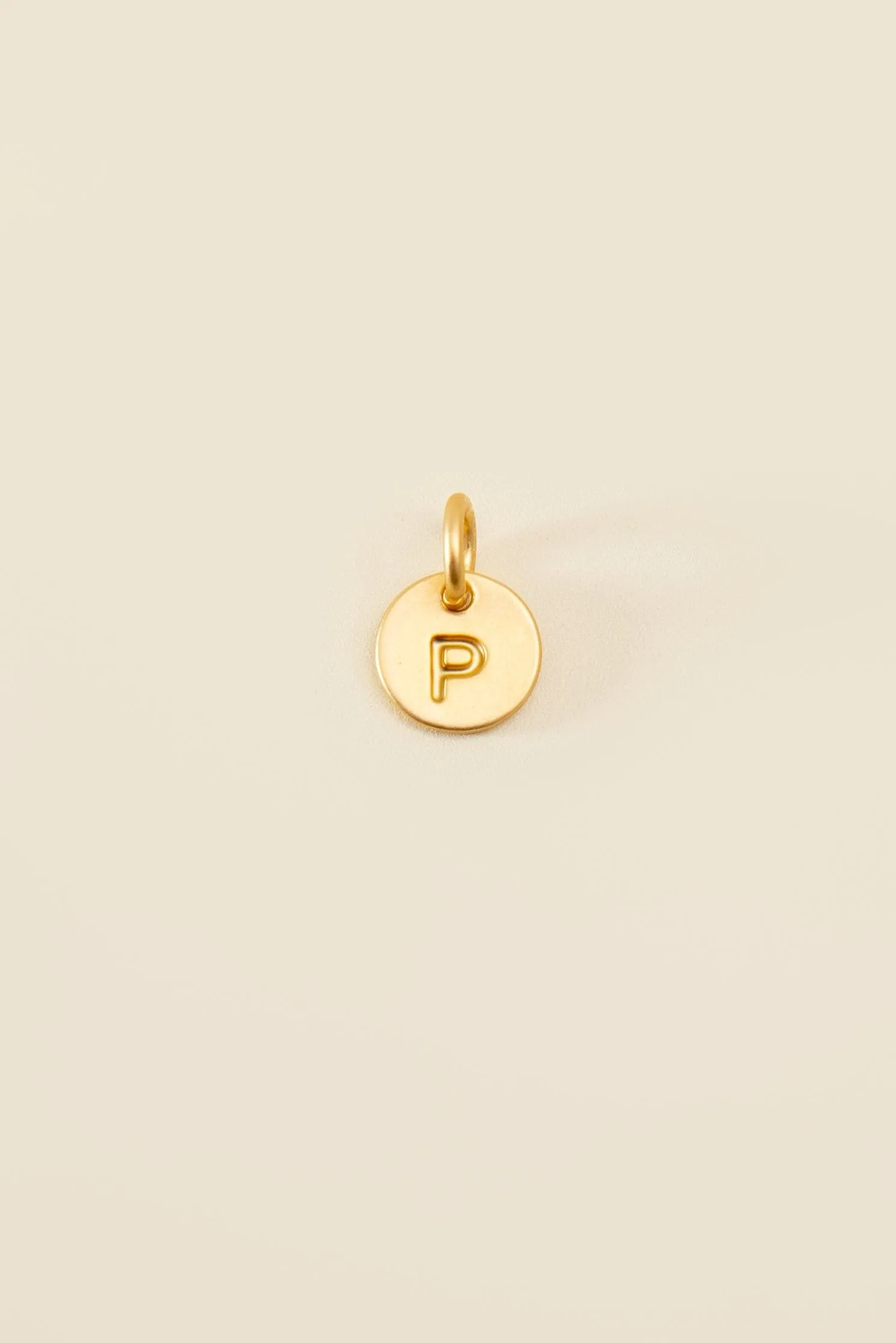 Cove Small Letter Disk Pendant