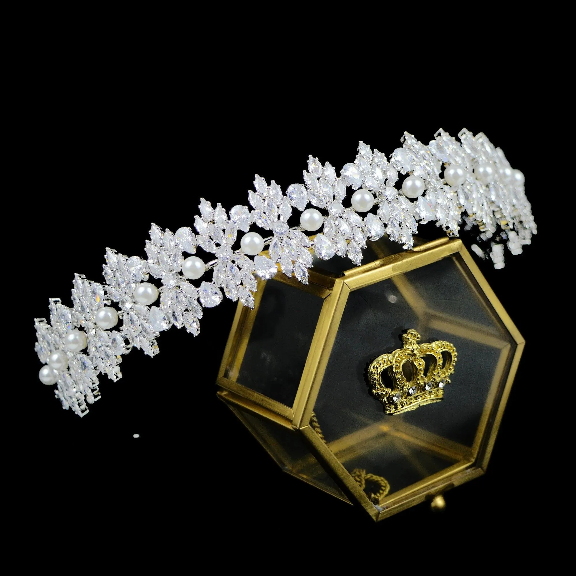Crystal Bridal Headband – Luxury Zirconia CZ Wedding Hair Accessories, Tiaras & Crowns for Prom & Party