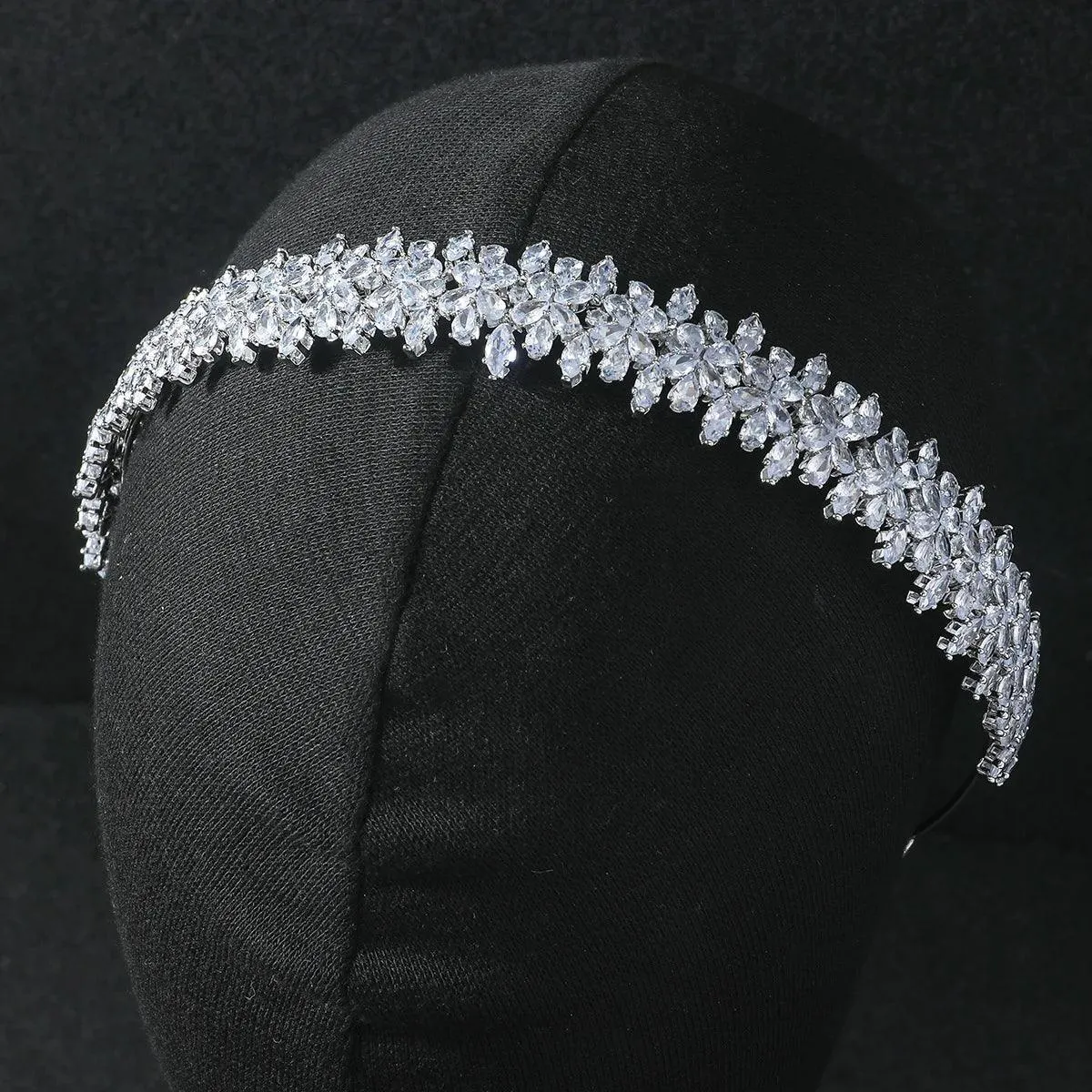 Crystal Bridal Headband – Luxury Zirconia CZ Wedding Hair Accessories, Tiaras & Crowns for Prom & Party