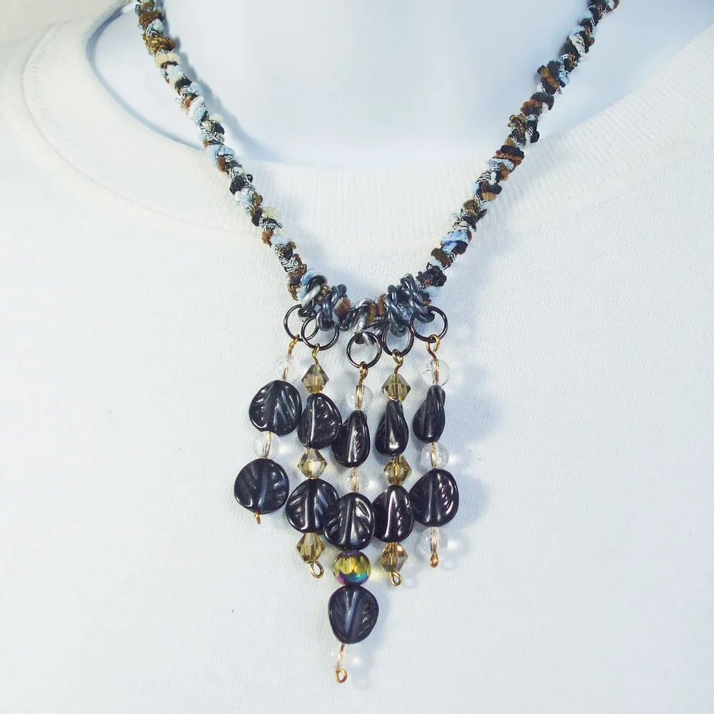 Daina, Beaded Bib Jewelry Necklace