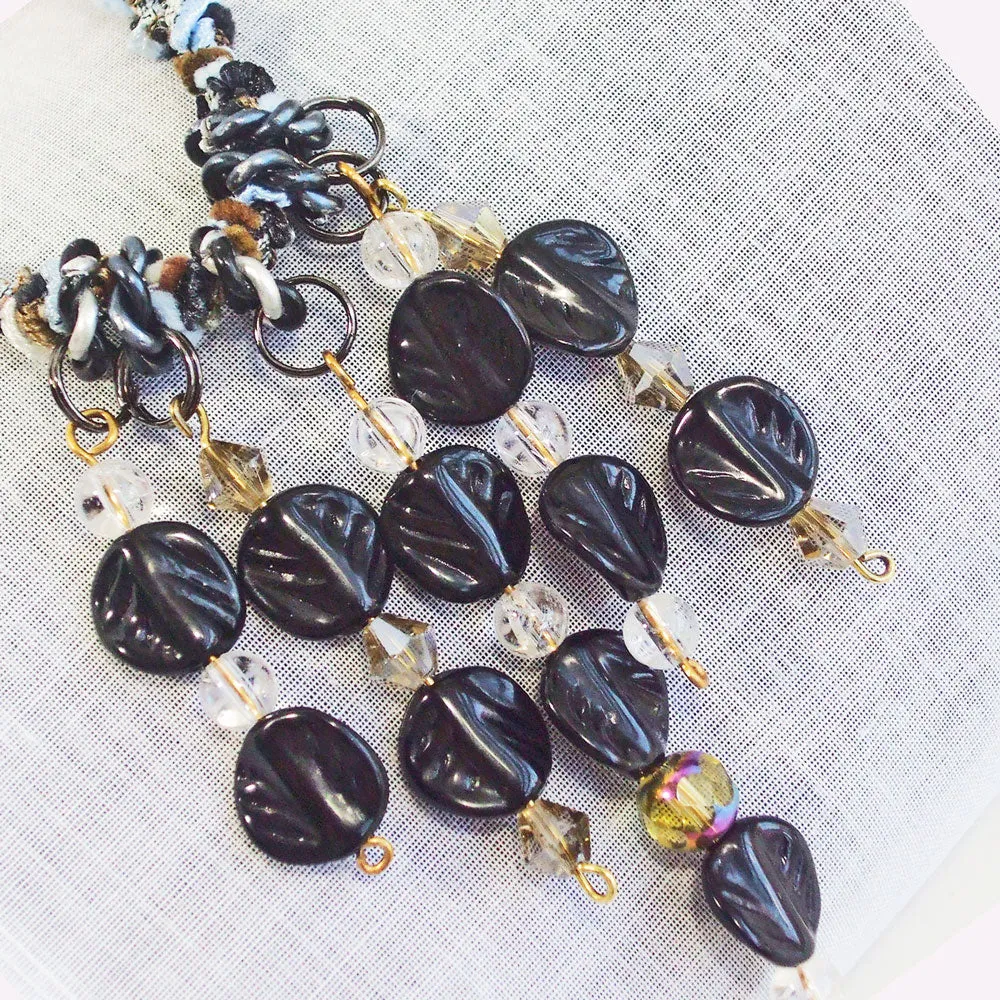 Daina, Beaded Bib Jewelry Necklace