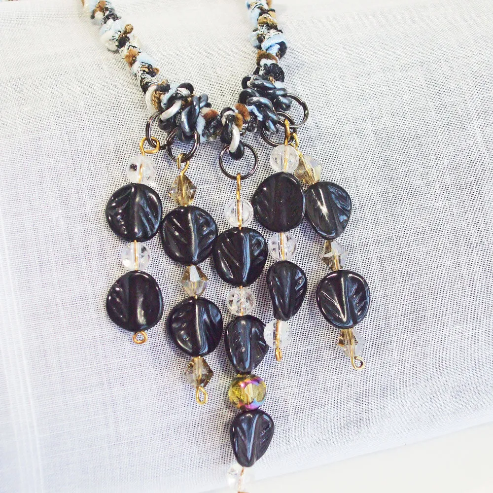 Daina, Beaded Bib Jewelry Necklace