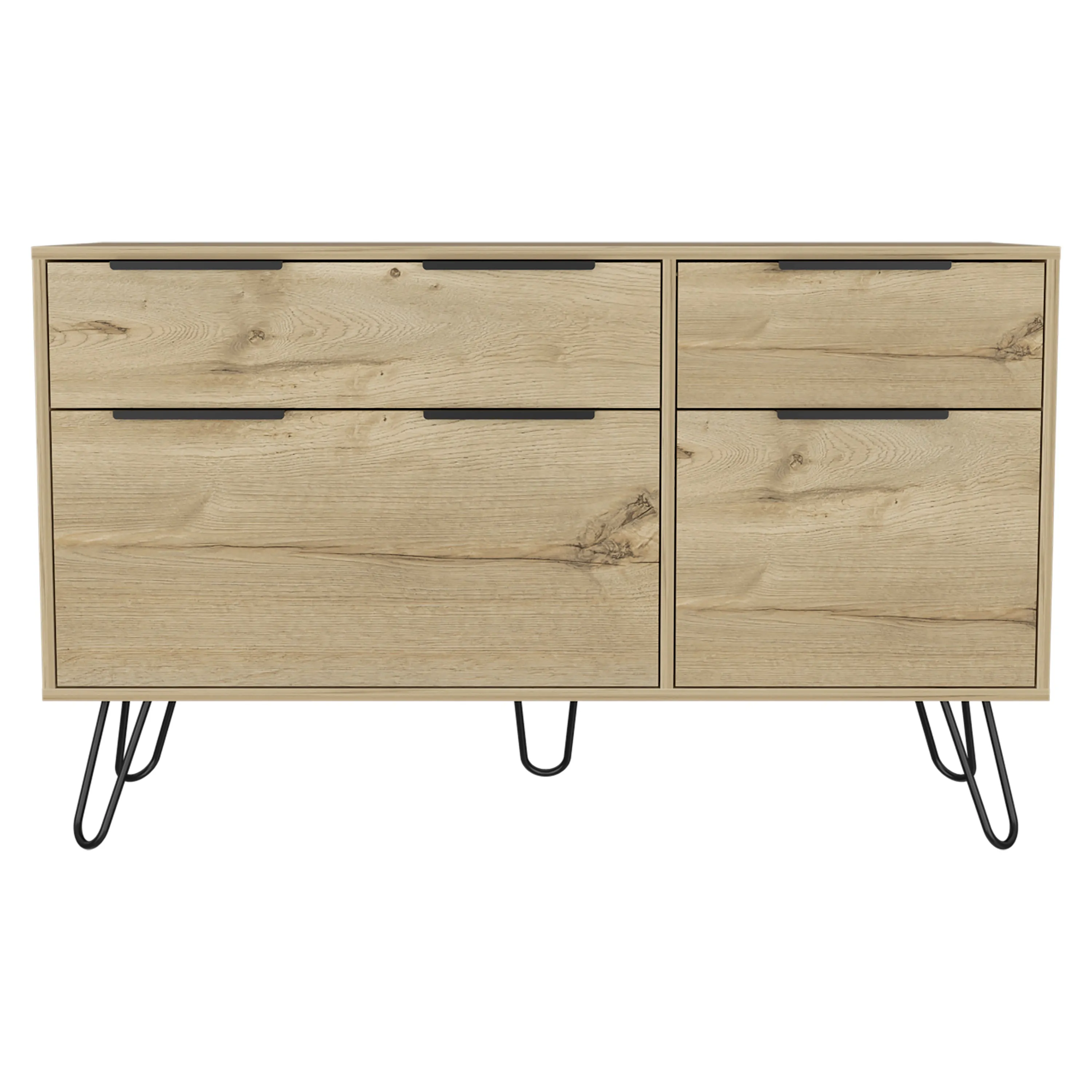 Double Dresser Skyoner Superior Top 4 Drawers Light Oak