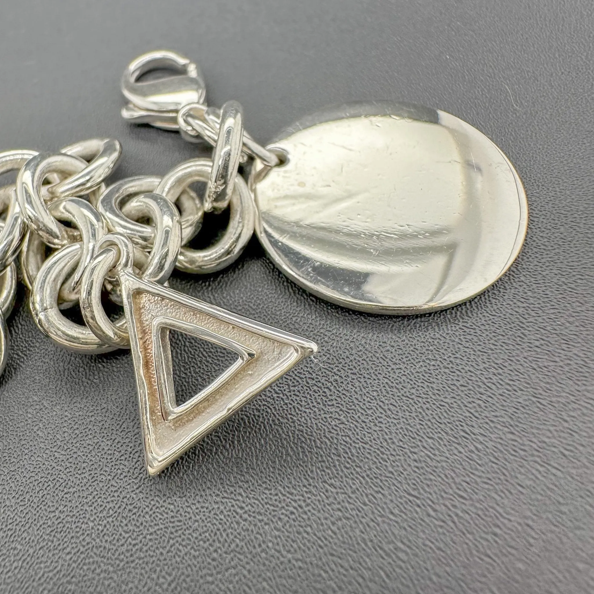 Estate Tiffany & Co. SS Martini Charm Bracelet