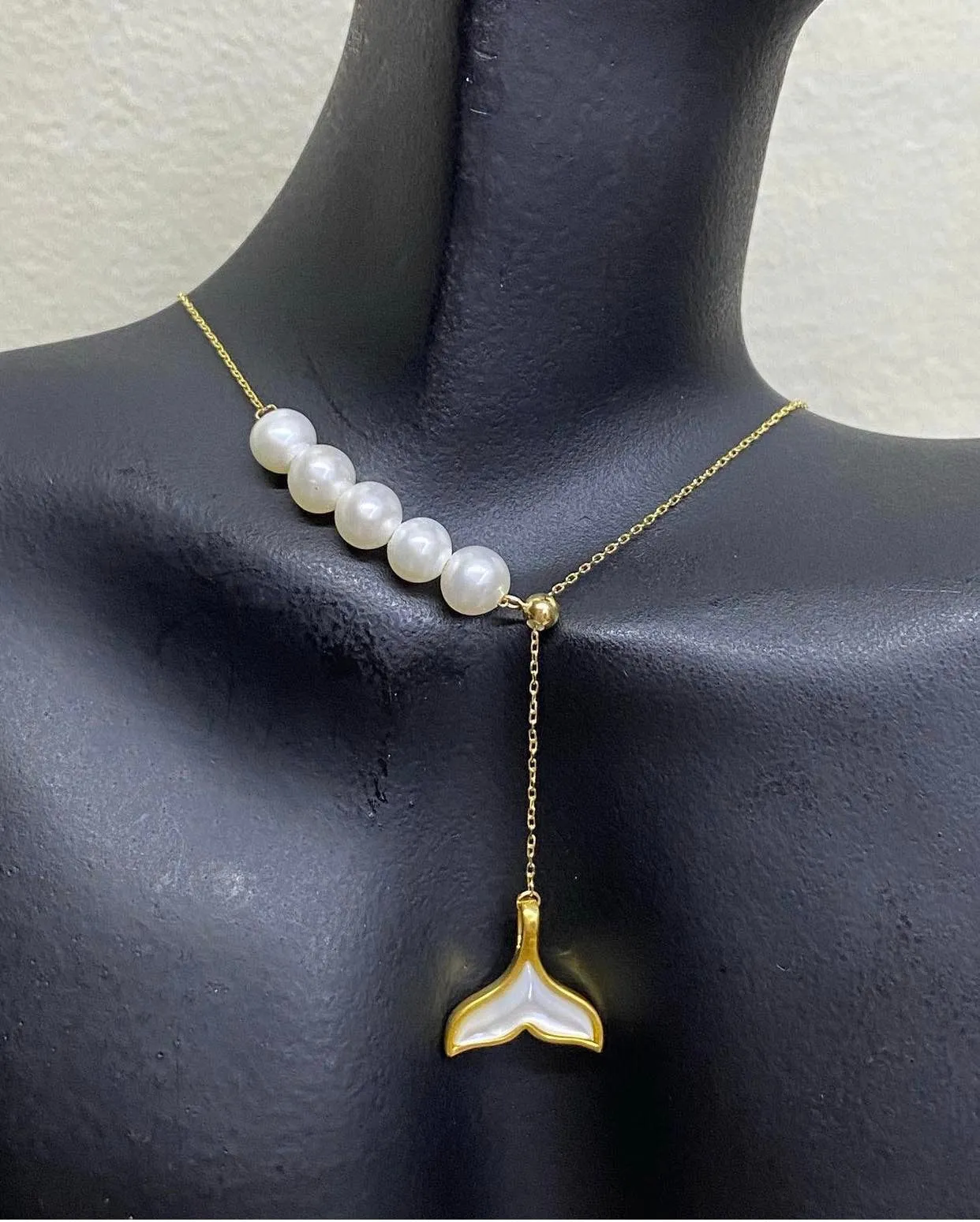 #GOLD2024| 18K Enamel Mermaid Pearl Necklace