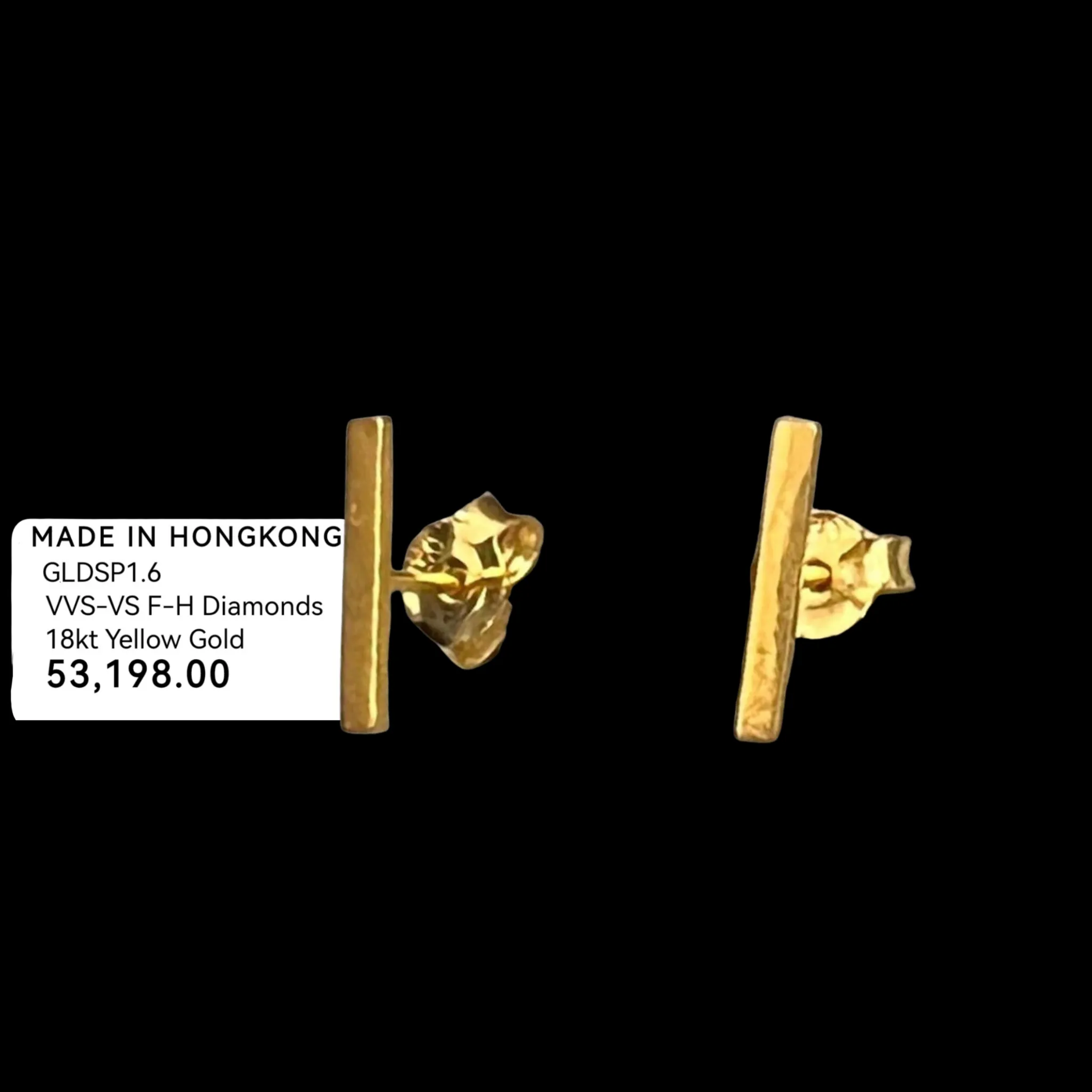 #GOLD2024 | 18K Golden Line Stud Earrings