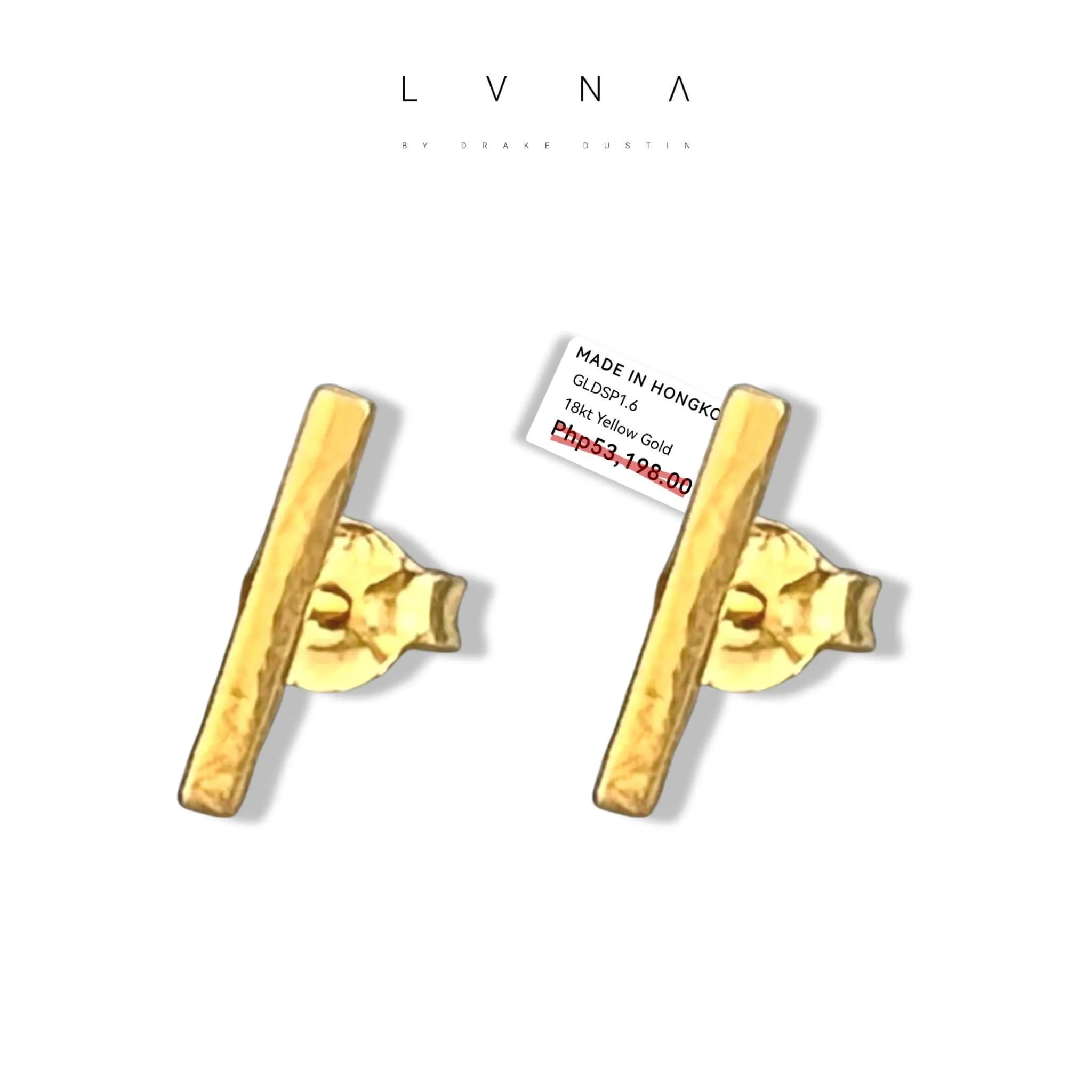 #GOLD2024 | 18K Golden Line Stud Earrings