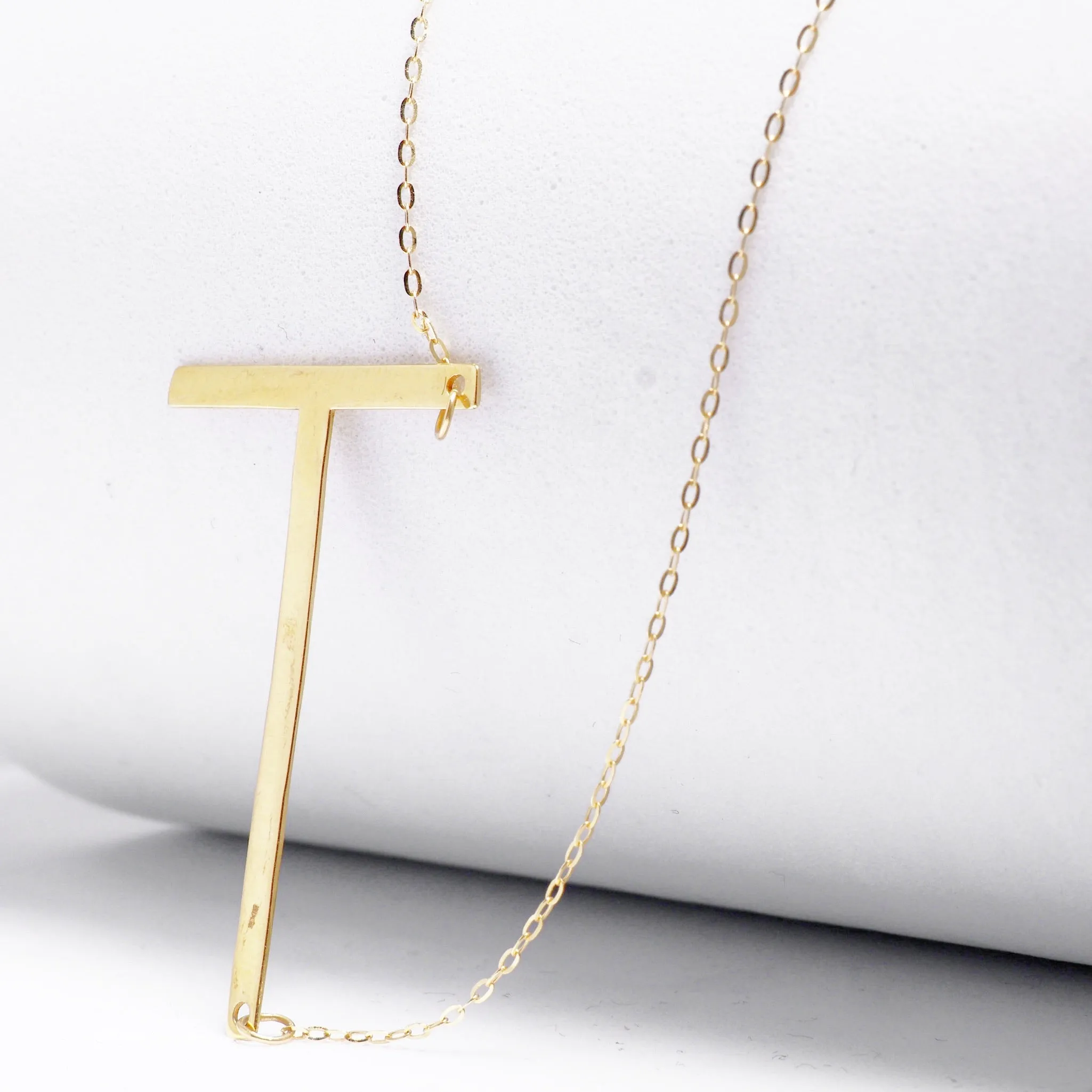 #GOLD2024 | Large Golden Alphabet Letter Necklace 18kt 20”