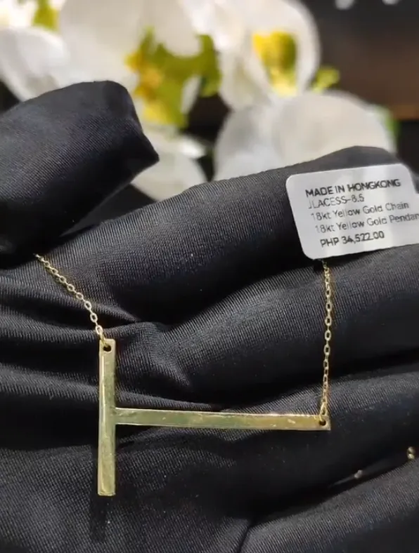 #GOLD2024 | Large Golden Alphabet Letter Necklace 18kt 20”