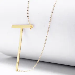 #GOLD2024 | Large Golden Alphabet Letter Necklace 18kt 20”