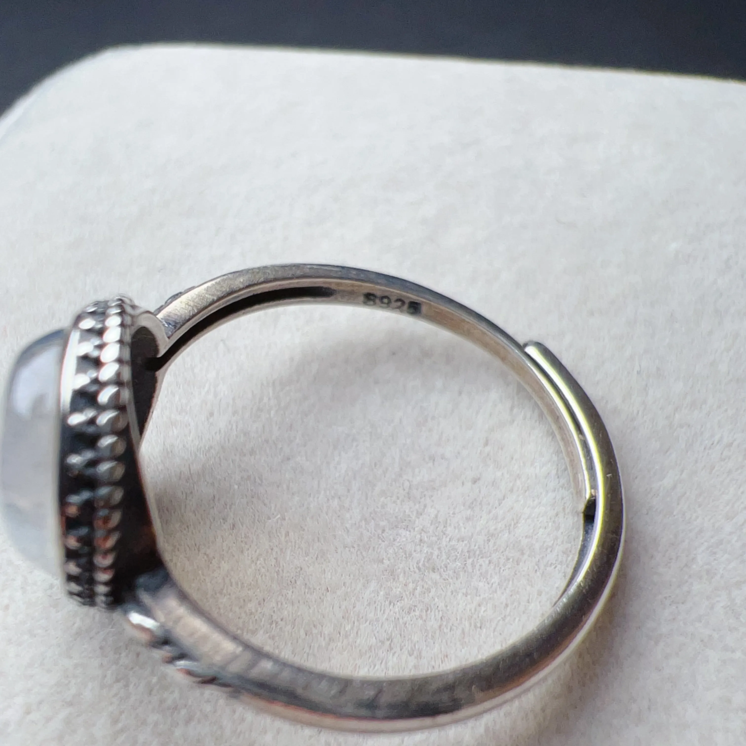 High Quality Blue Moonstone Ring Handmade with 7.7x9.5mm Cabochon 925 Sterling Silver