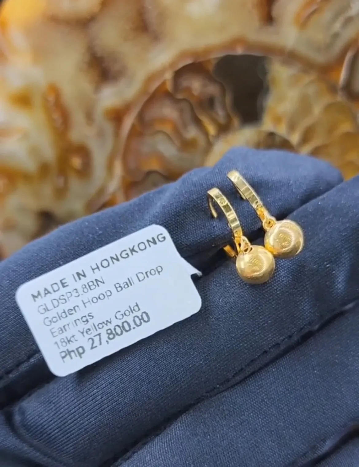 #LoveLVNA | 18K Golden Hoop Ball Drop Chunky Earrings