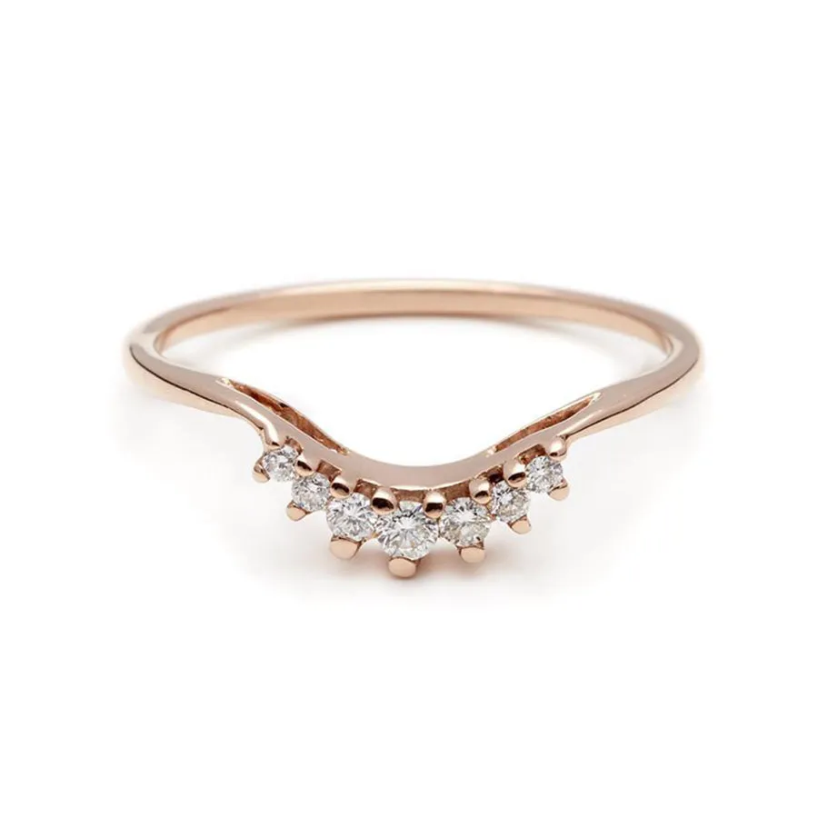 Luna Tiara Band - 14k Gold & White Diamonds