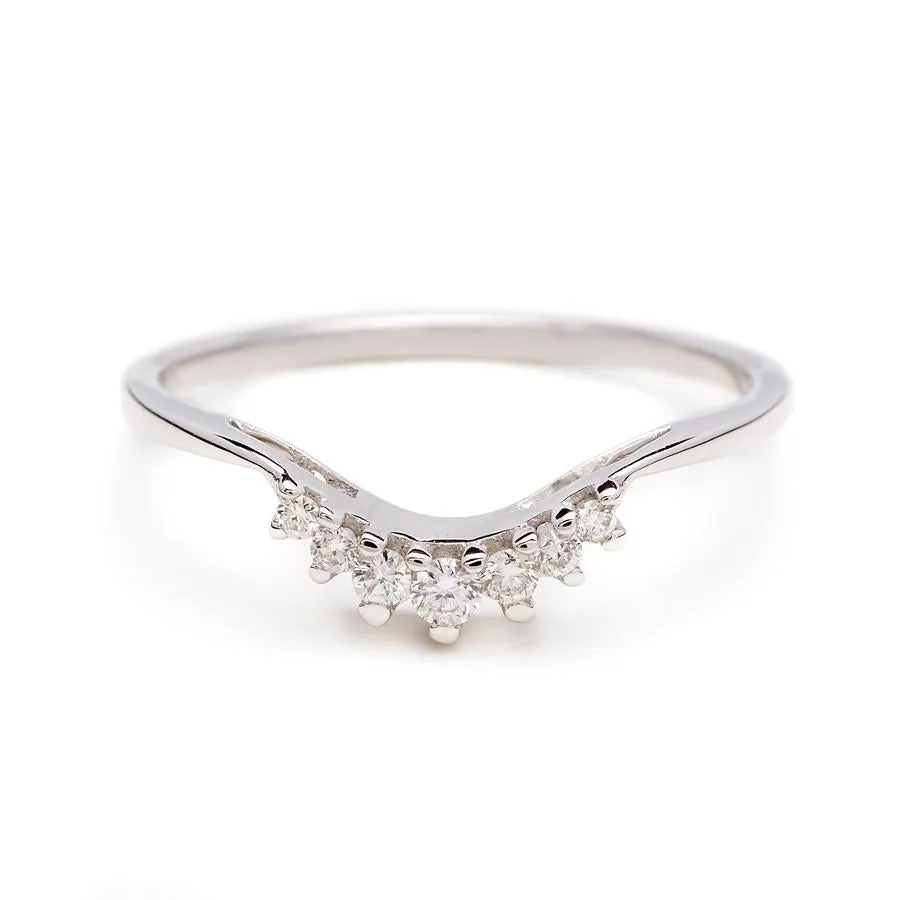 Luna Tiara Band - Platinum & White Diamonds