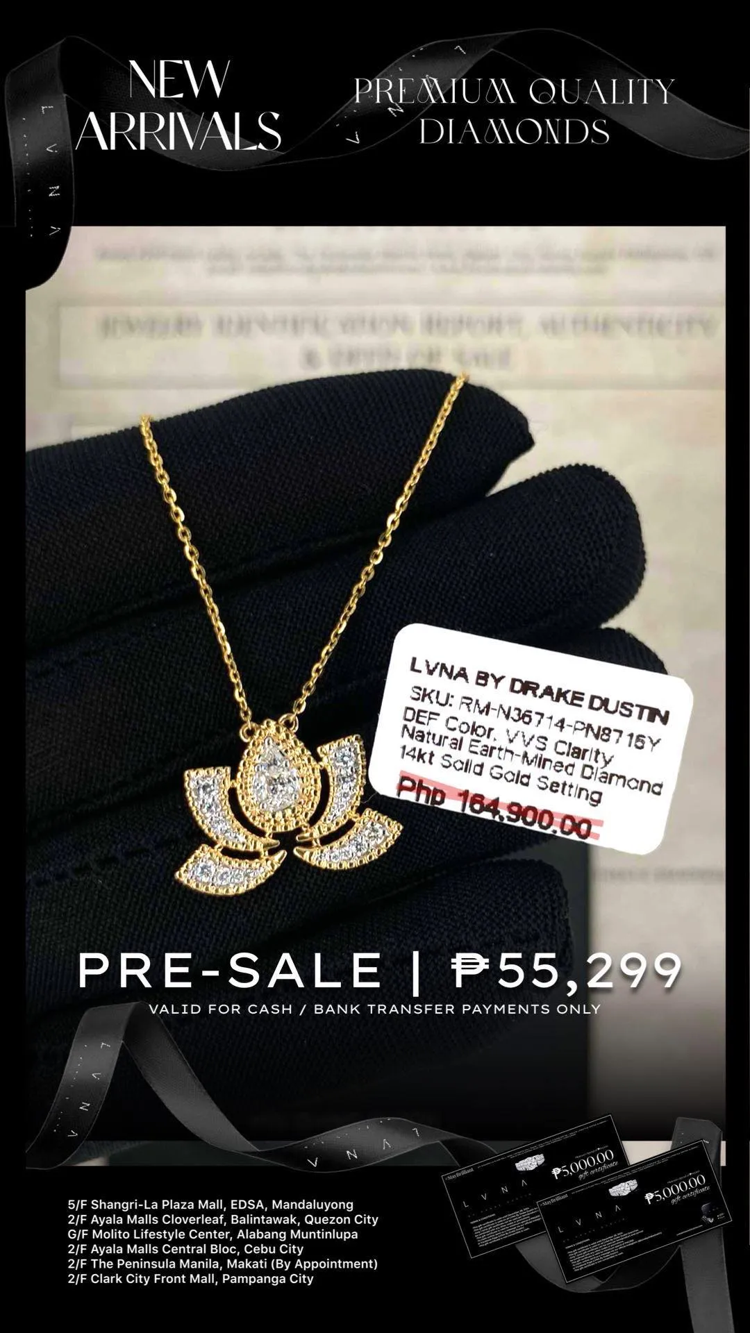 #LVNA2024 | Lotus Flower Diamond Necklace