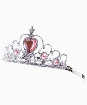 Molly And Rose Plastic Tiara With Heart Gem 7145