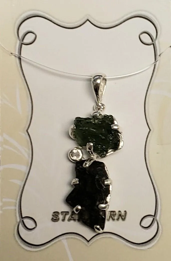 Pendant, Moldavite Raw/Unfinis