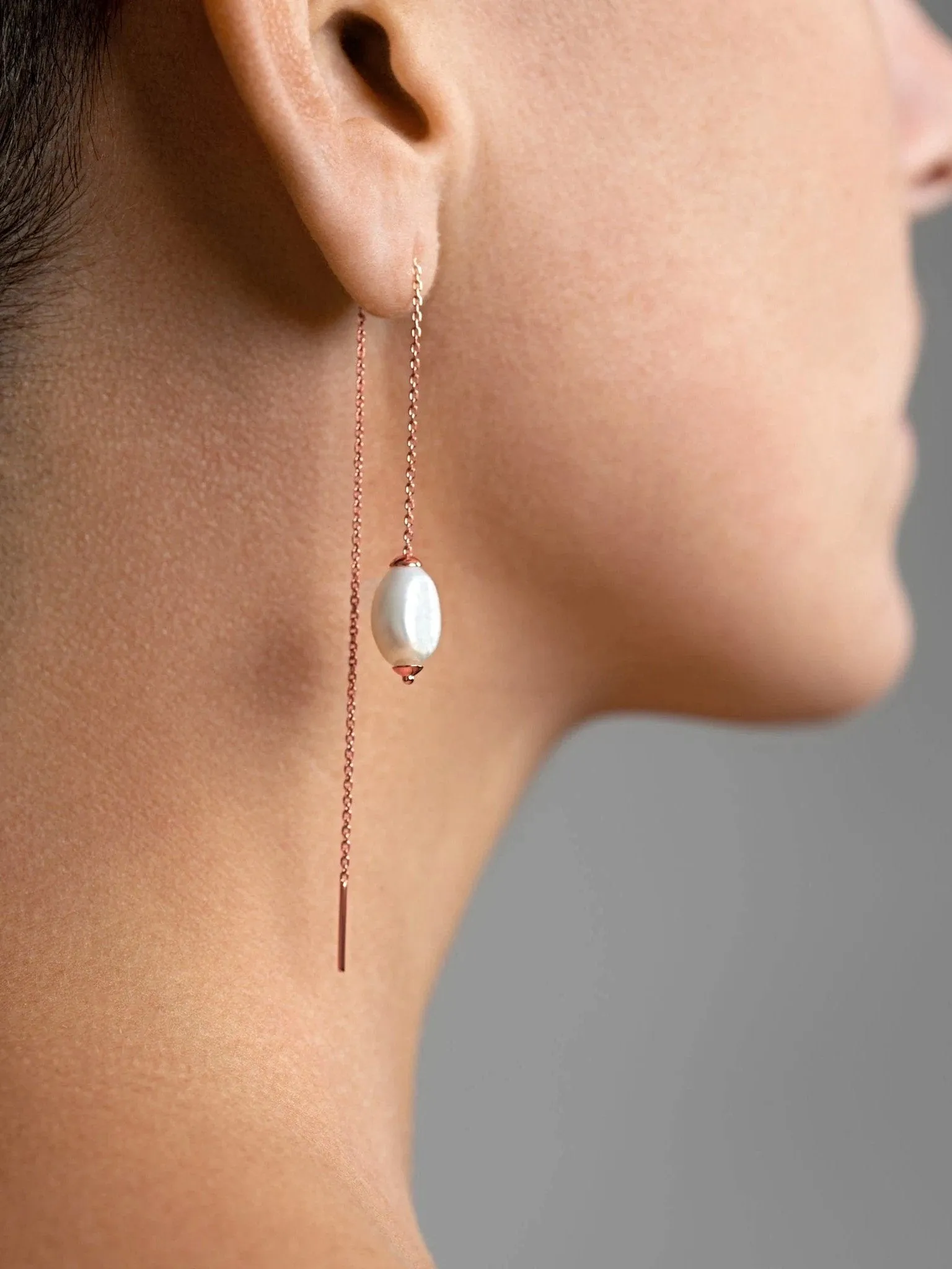 Perla Threader Earrings