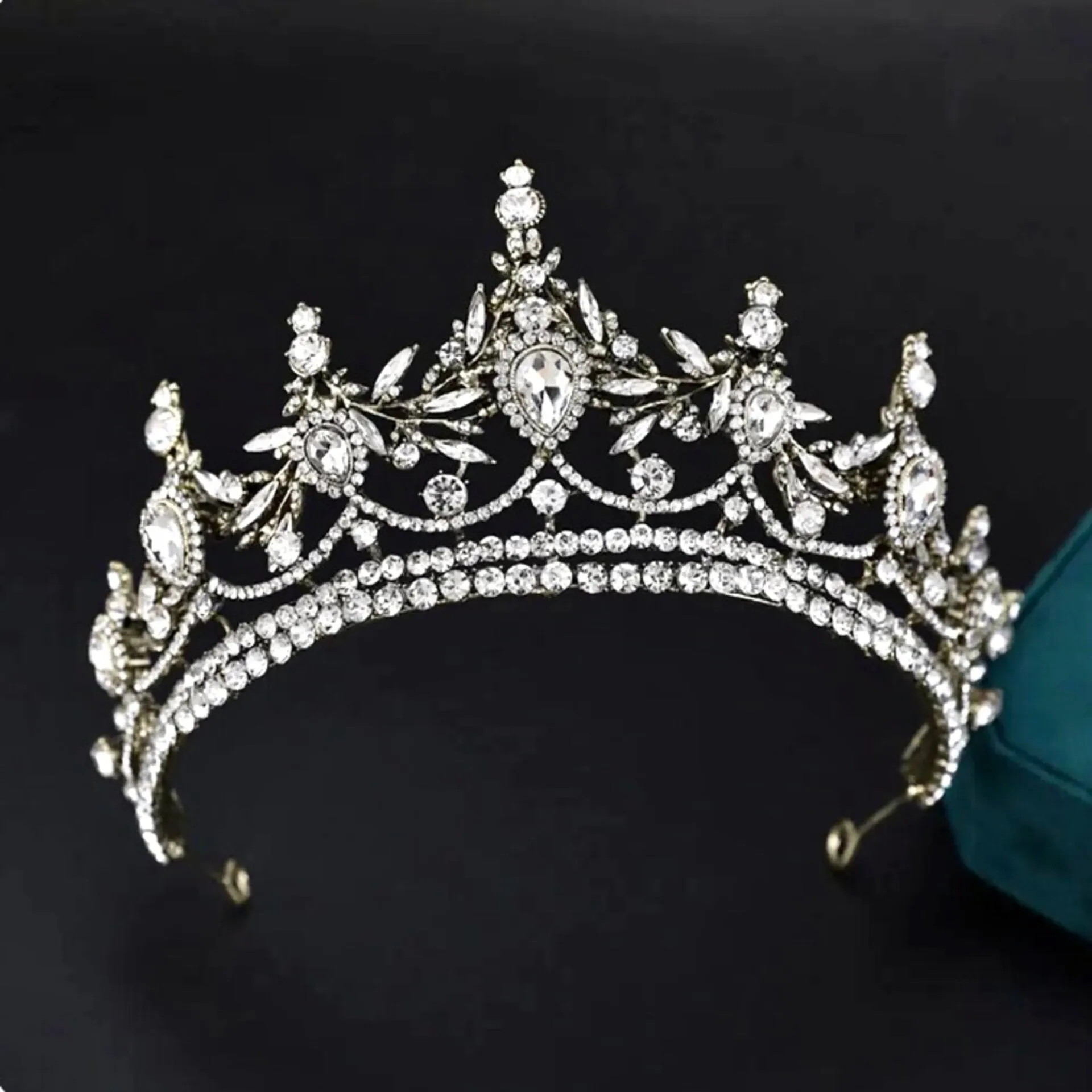 "Antoinette" - Baroque Wedding Tiara - Available in Antique Gold and Silver