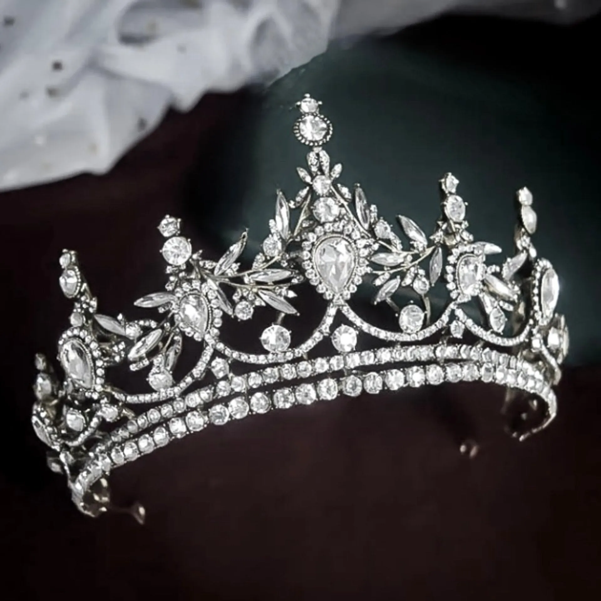 "Antoinette" - Baroque Wedding Tiara - Available in Antique Gold and Silver