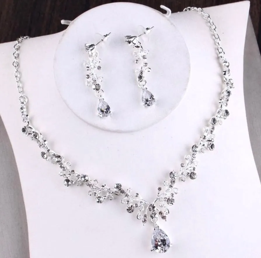 "Giada" - Bridal 3-Piece Jewelry Set With Tiara - Available in Gold and Silver