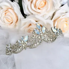 "Maelynn" - Opal Bridal Tiara - Available in Silver and Rose Gold