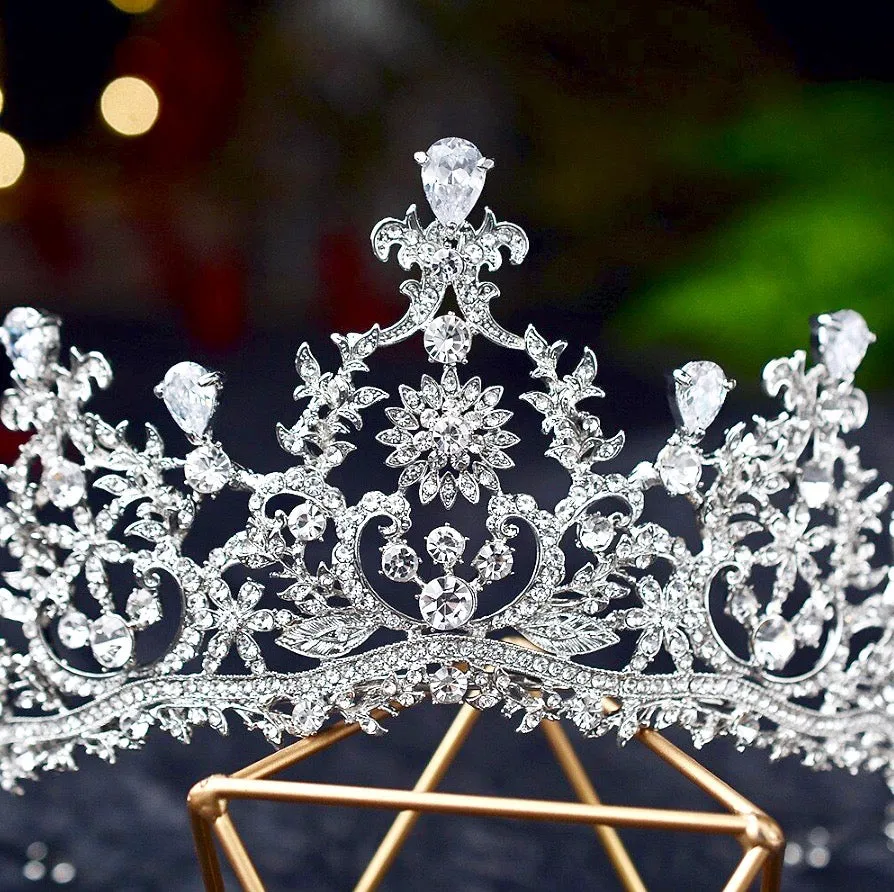 "Peyton" - Silver Cubic Zirconia Bridal Tiara