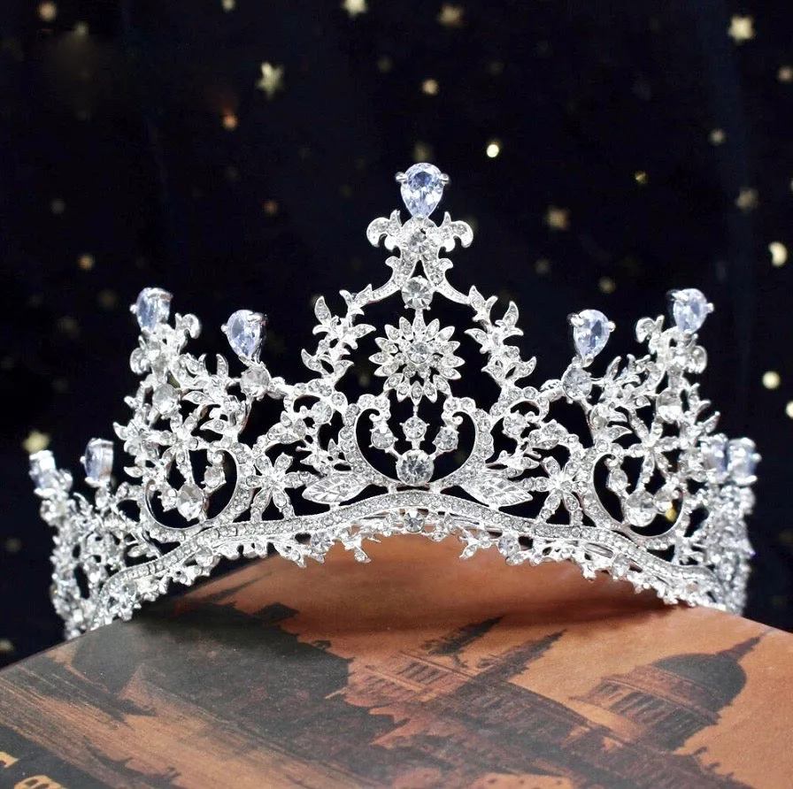 "Peyton" - Silver Cubic Zirconia Bridal Tiara