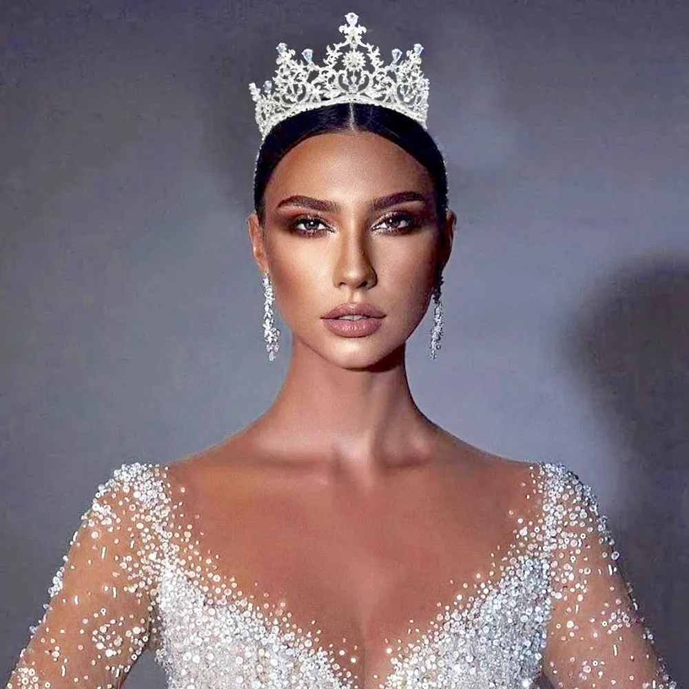 "Peyton" - Silver Cubic Zirconia Bridal Tiara