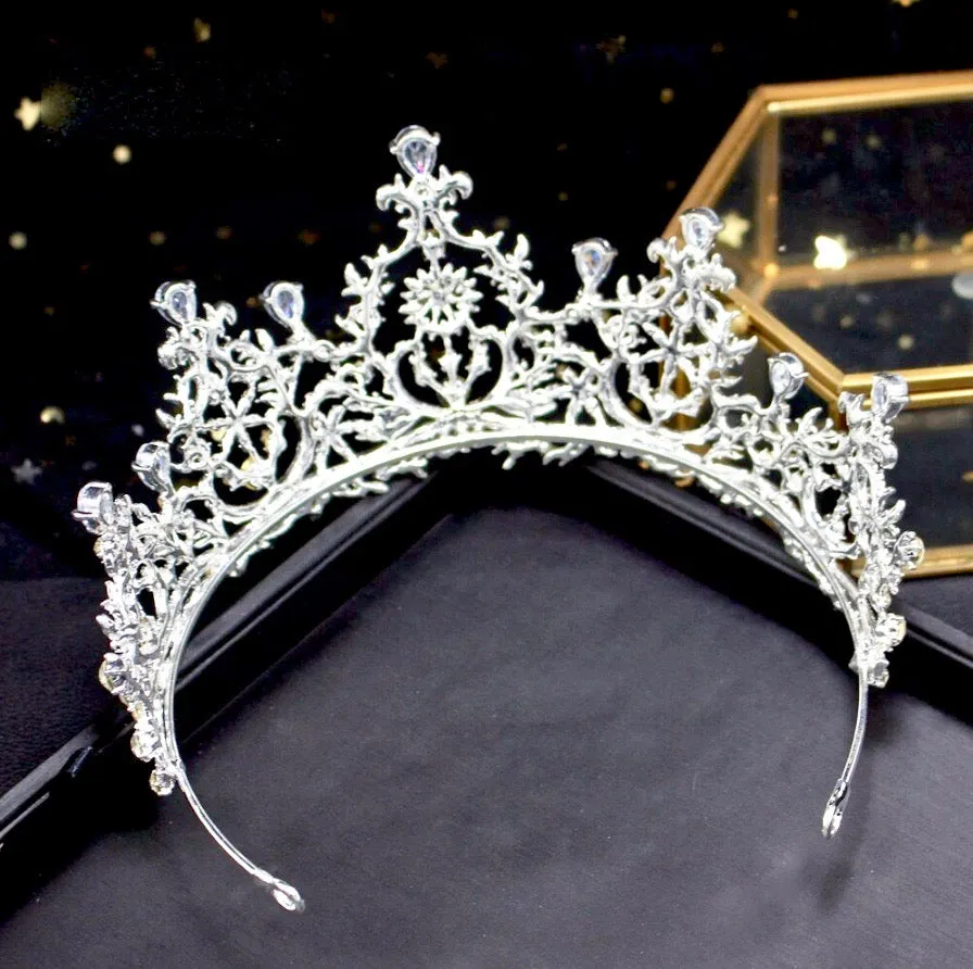 "Peyton" - Silver Cubic Zirconia Bridal Tiara