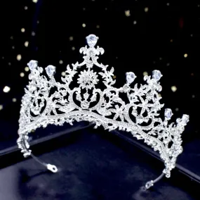 "Peyton" - Silver Cubic Zirconia Bridal Tiara