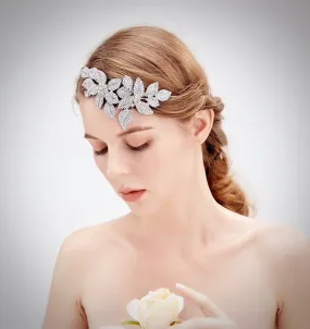 "Shannon" - Silver Crystal Bridal Headband/Tiara