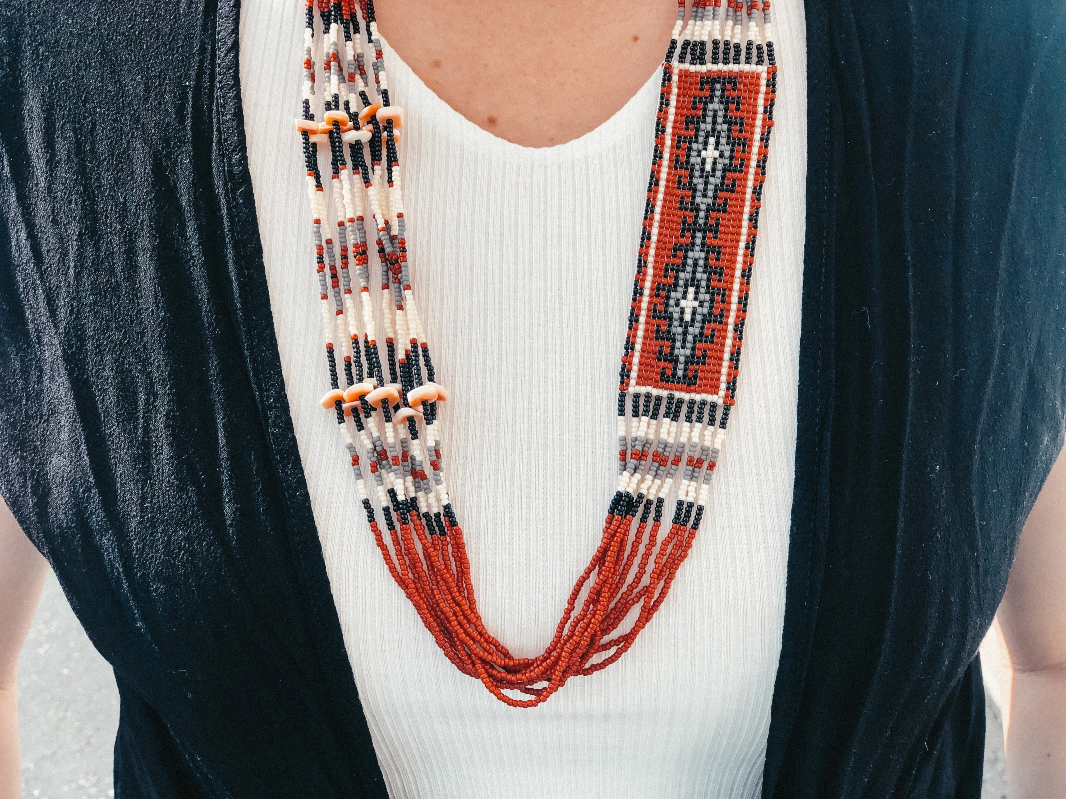Red Beaded Necklace