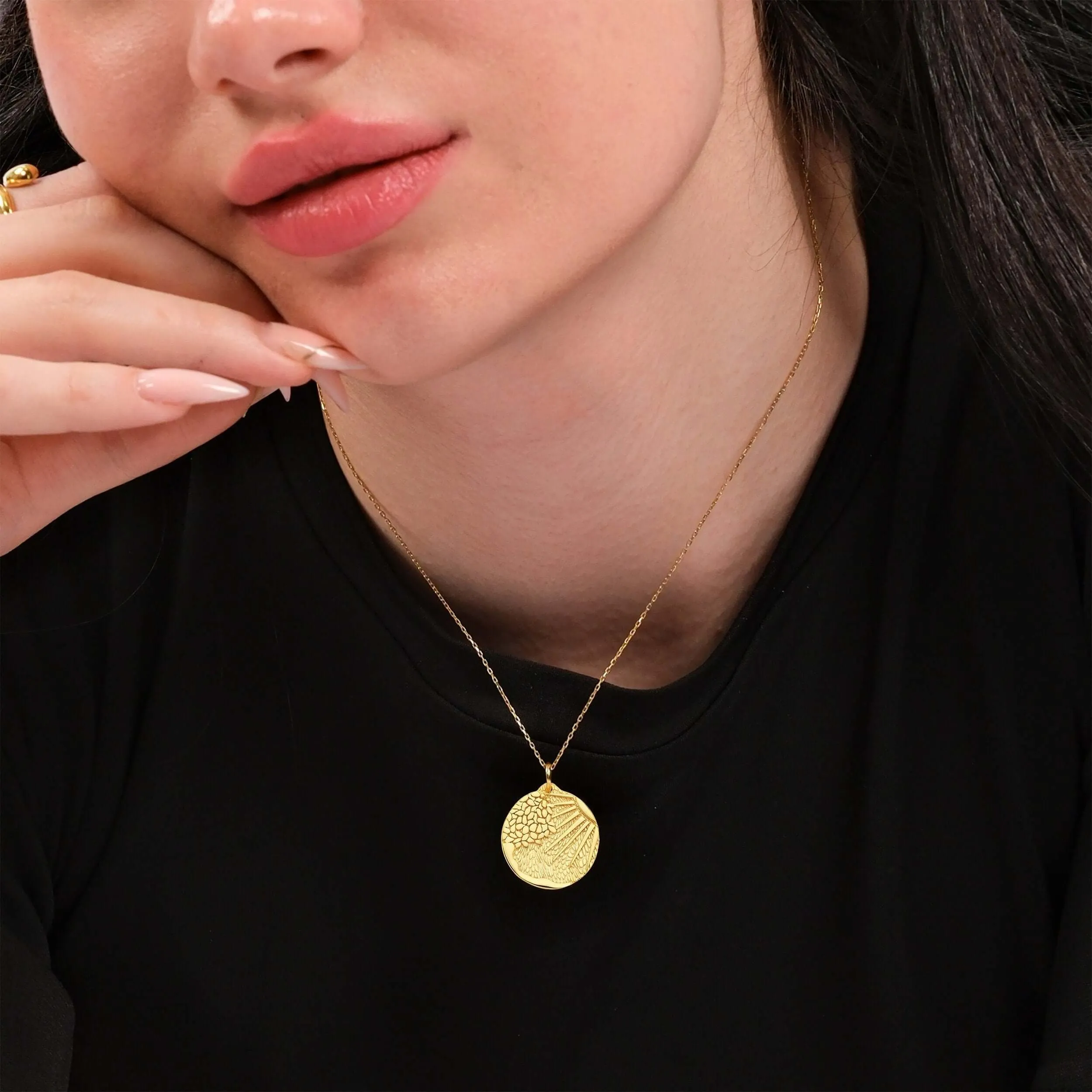 Sun Disc Pendant | 14K Gold Vermeil