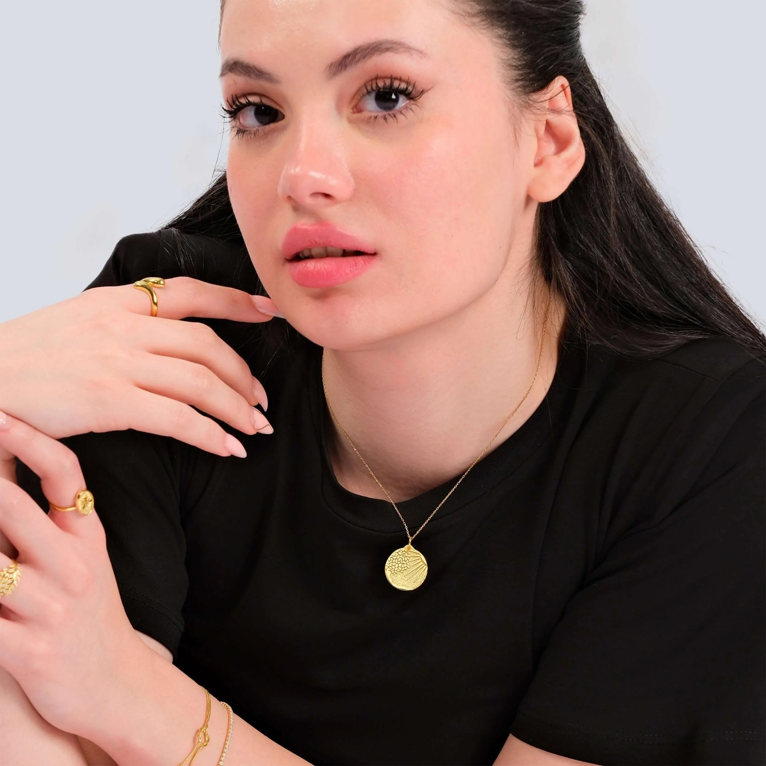Sun Disc Pendant | 14K Gold Vermeil