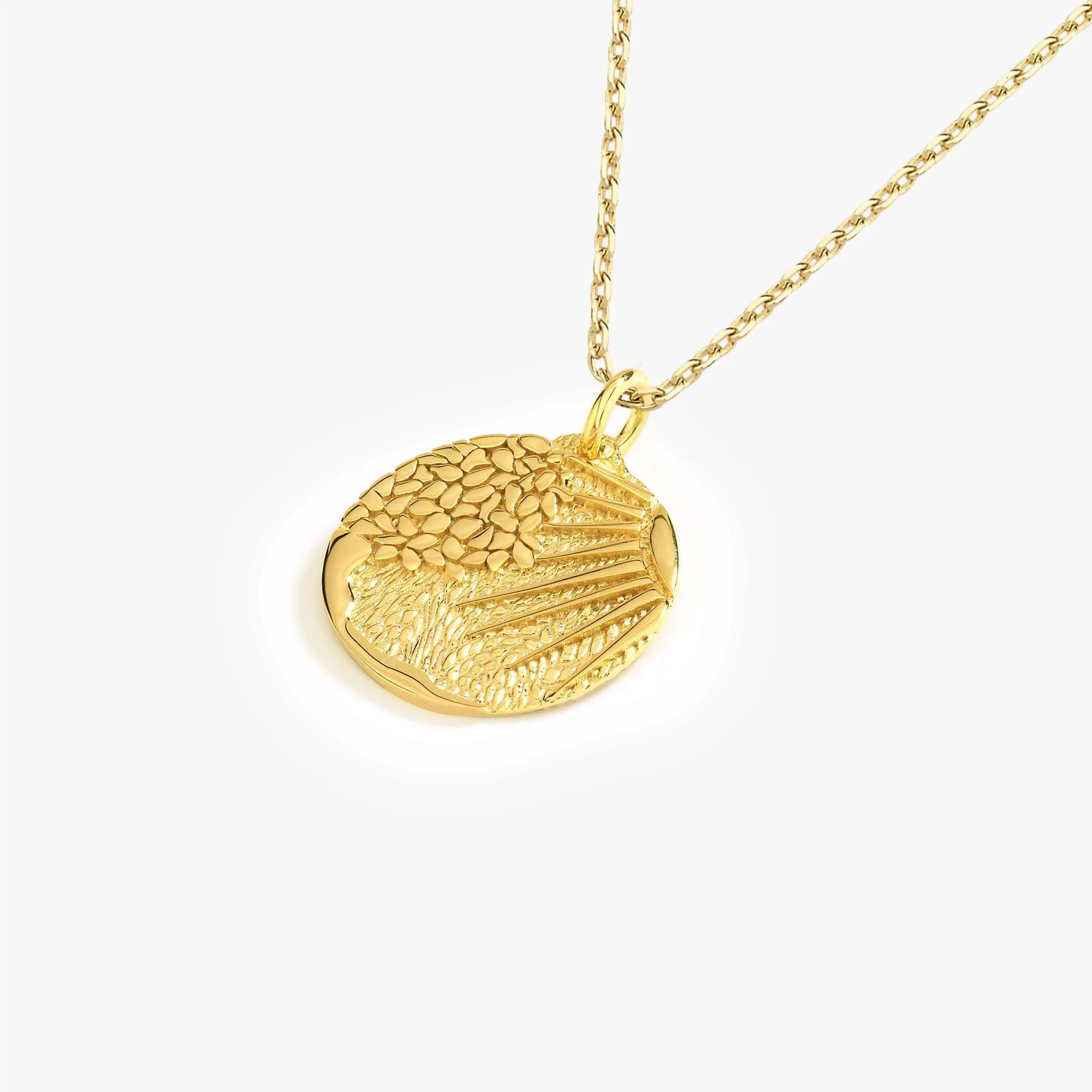 Sun Disc Pendant | 14K Gold Vermeil