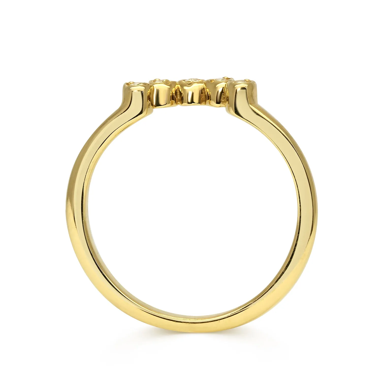 Teardrop Diamond Tiara Ethical Gold Ring