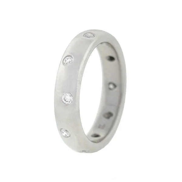 TIFFANY & Co. Estate Etoile Platinum & Diamond Band 0.22ct