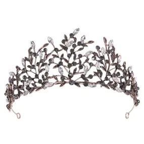 Vintage Baroque Queen Tiara Wedding Crown Fashion Ladies Wedding Hair Accessories Princess Headband Rhinestone Hair Jewelry