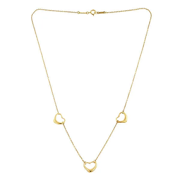 Vintage Tiffany & Co. Triple Open Heart Necklace